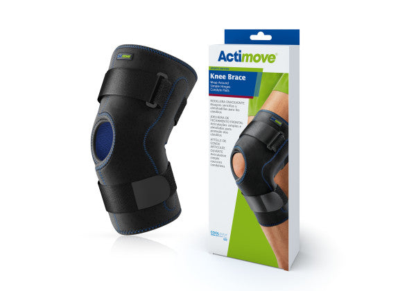 Actimove Knee Brace Wrap Around, Simple Hinges, Condyle Pads, Black