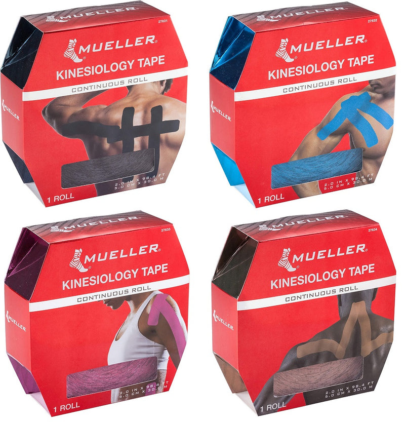 Mueller Kinesiology Tape, 2" x 98.4 ft (5cm x 30m) continuous roll