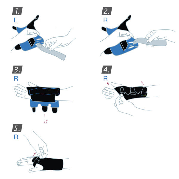 Actimove Kids Wrist Stabilizer Removable Metal Stay, Right/Left, Black, Pediatric