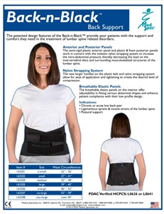 Med Spec Back-n-Black Back Support