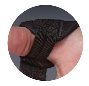 Med Spec Suede Thumb Support malleable aluminum thumb, Black, Universal