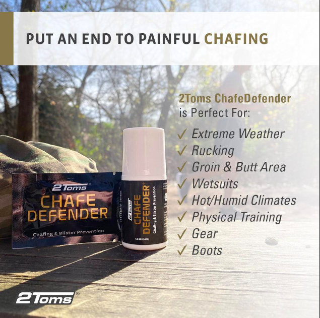 2Toms® Chafe Defender™ Anti Chafing Roll-On