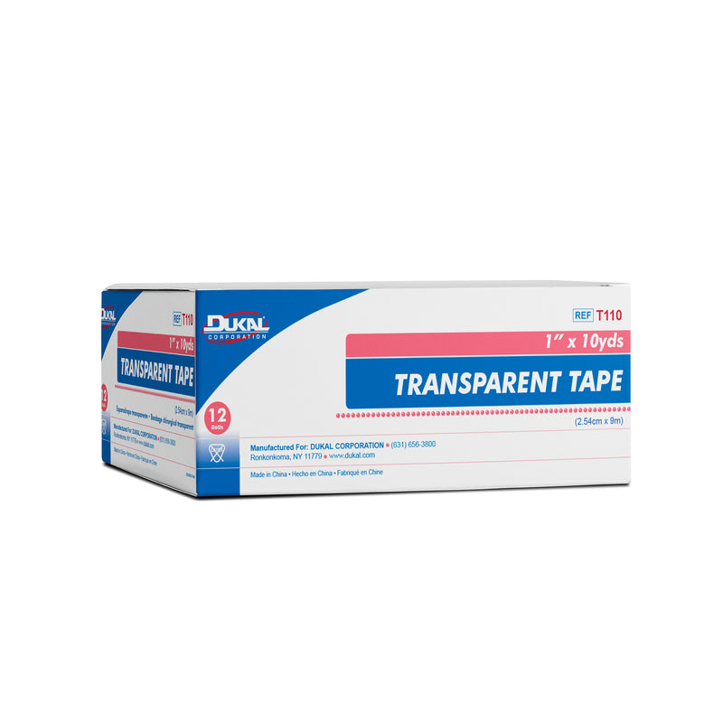 Dukal Transparent Tape 1 x 10 yd, Bx12