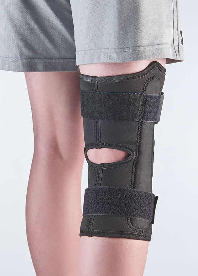 Corflex CoolTex™ AG 13” Anterior Closure Knee Wrap w/Hinge, Open Popliteal