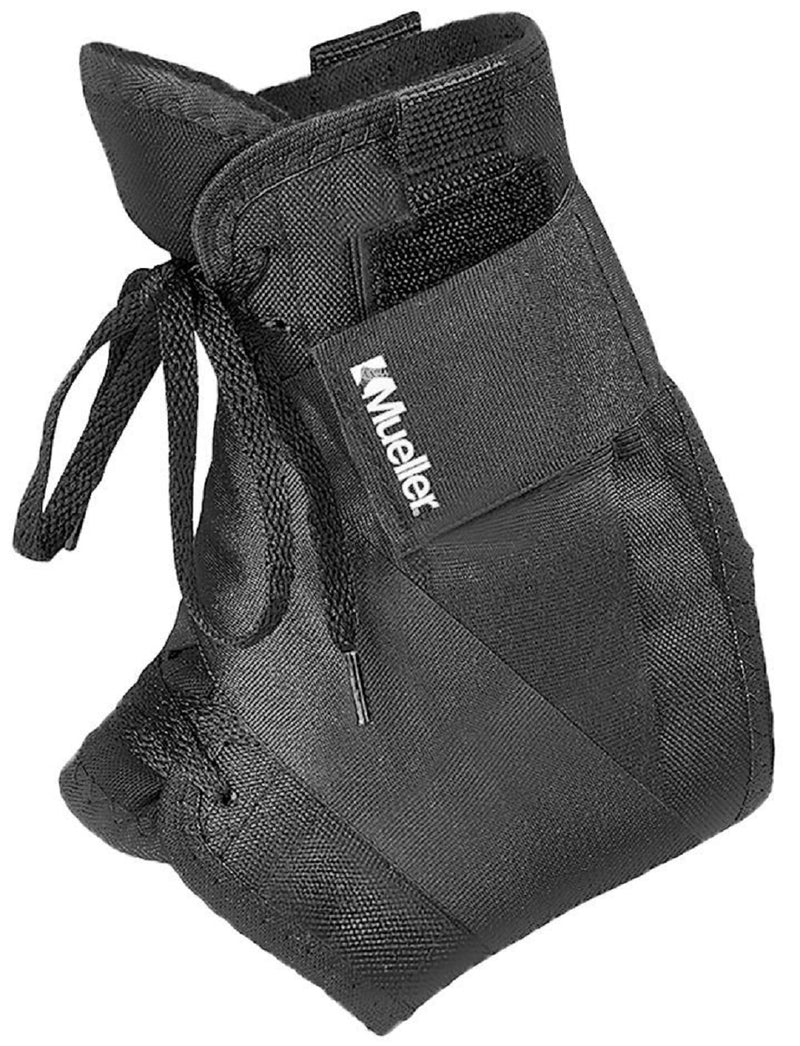 Mueller Soft Ankle Brace with Straps, Black