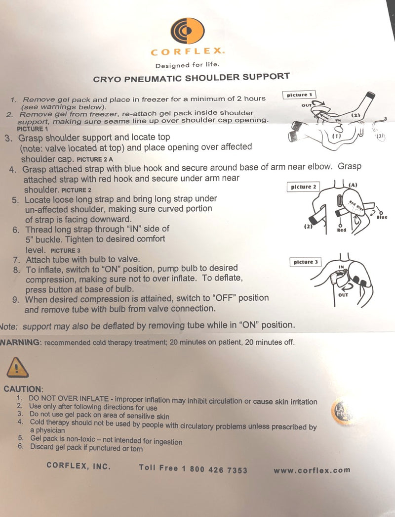 Corflex Cryo Pneumatic Shoulder Support