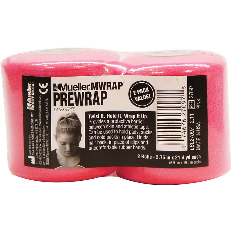 Mueller M Wrap MultiPurpose PreWrap, 2 3/4" x 21.4 yds - 2-Pack Rolls