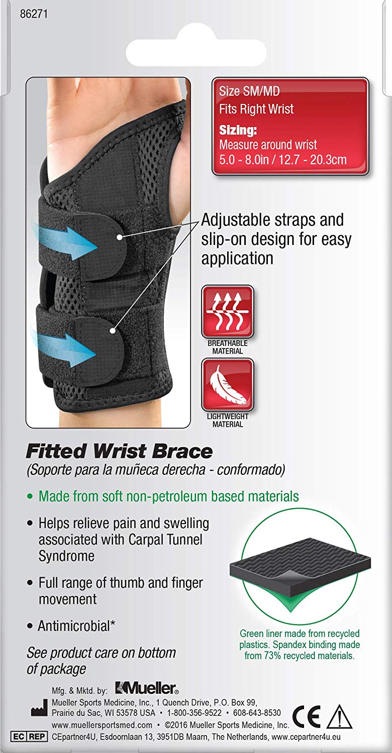 Mueller Green Fitted Wrist Brace